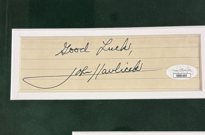 John Havlicek Signed Framed Cut With 8x10 JSA Boston Celtics