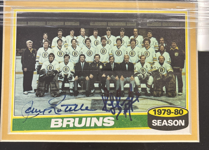 Jean Ratelle/ Ray Bourque Boston Bruins Hockey Autographed Pictures 12x21 COA