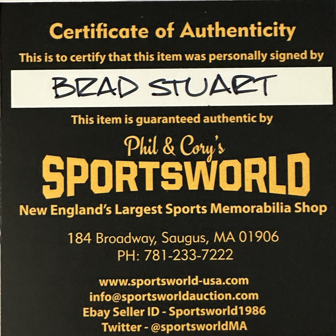 Brad Stuart Autographed Boston Bruins Hockey Puck NHL