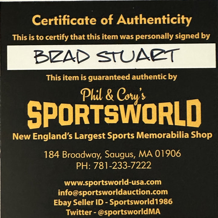 Brad Stuart Autographed Boston Bruins Hockey Puck NHL