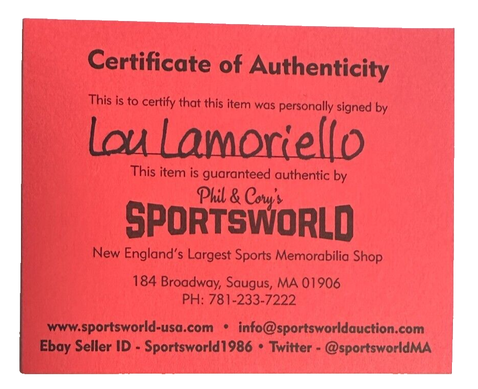 Lou Lamoriello Autographed New Jersey Devils Hockey Puck NHL