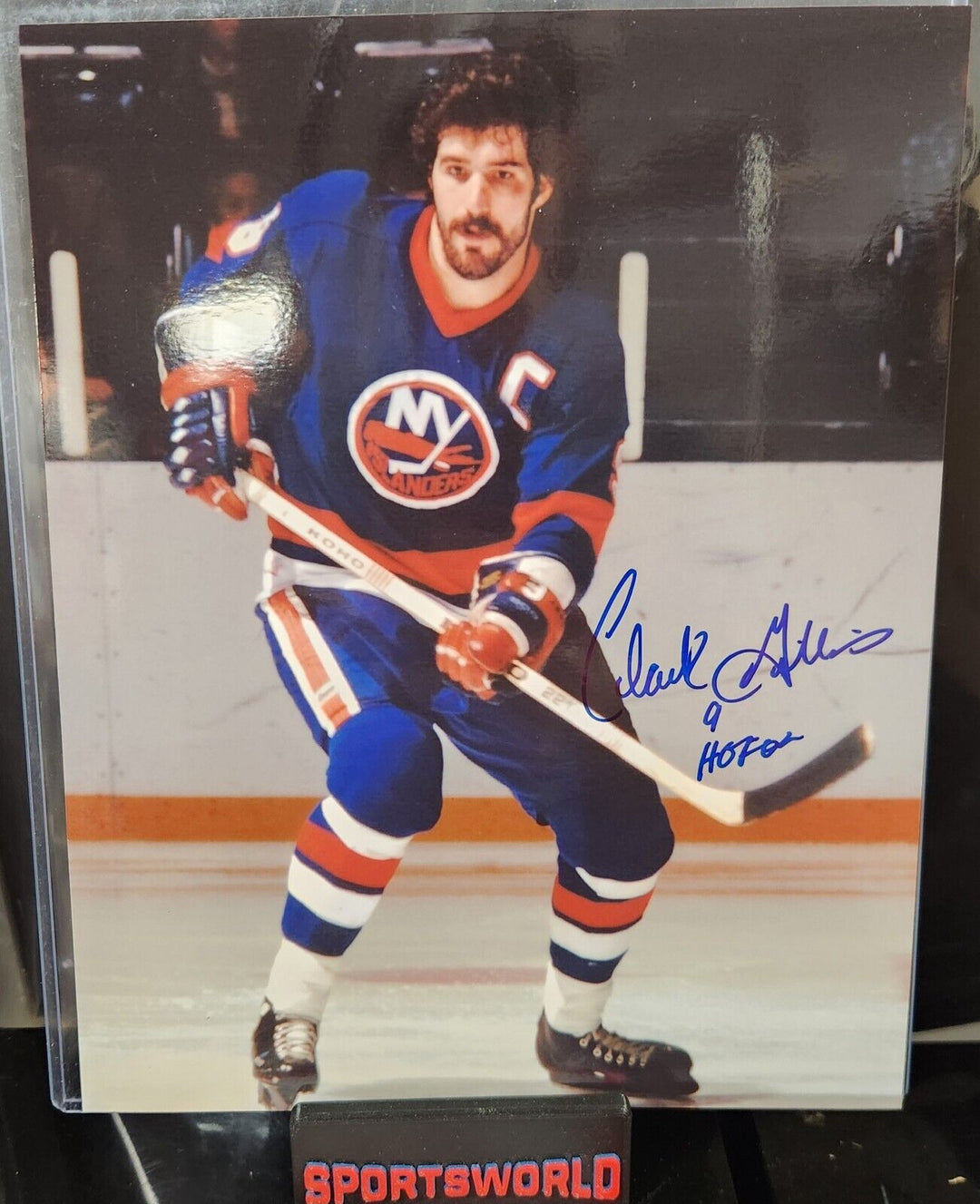 Clark Gillies Signed Inscribed 8x10 Photo New York Islanders HOF COA