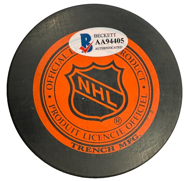 Dave Reid Autographed Toronto Maple Leafs Hockey Puck BAS