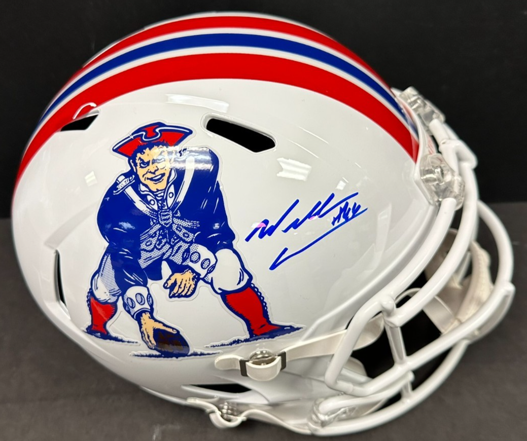 Will Campbell Autographed New England Patriots Full Size Replica Helmet JSA