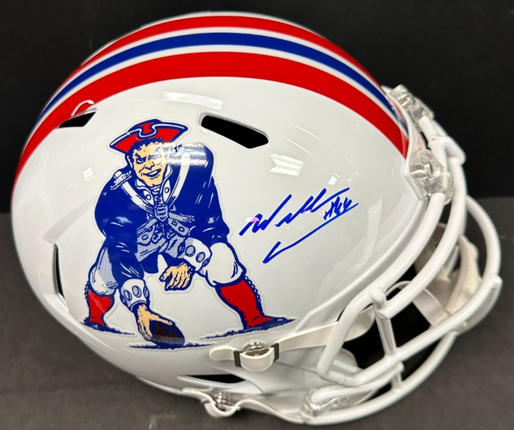 Will Campbell Autographed New England Patriots Full Size Replica Helmet JSA