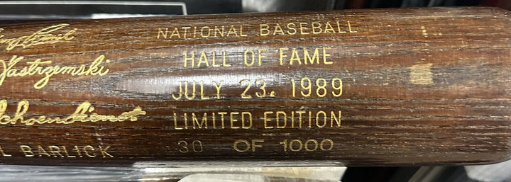 National Baseball Hall of Fame 1989 Induction Day Commemorative Bat 30/1000 Yaz