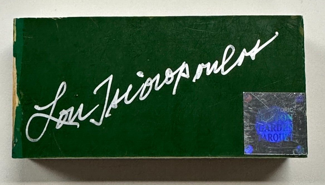 Lou Tsioropoulos Autographed Authentic Piece Boston Garden Parquet Celtics