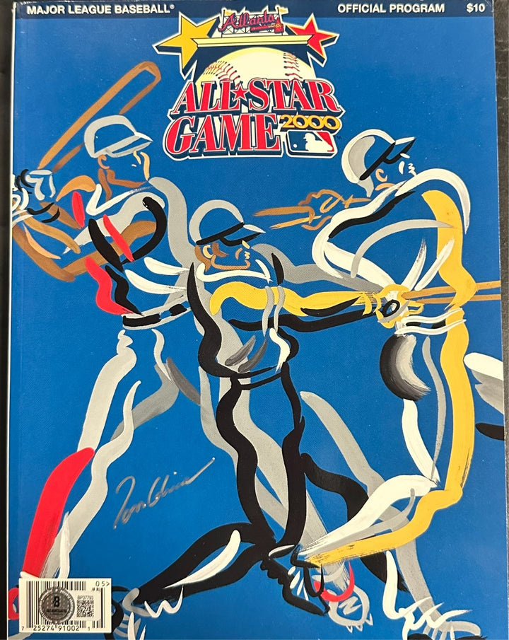 Tom Glavine Autographed 2000 All-Star Game Program Braves HOF BAS