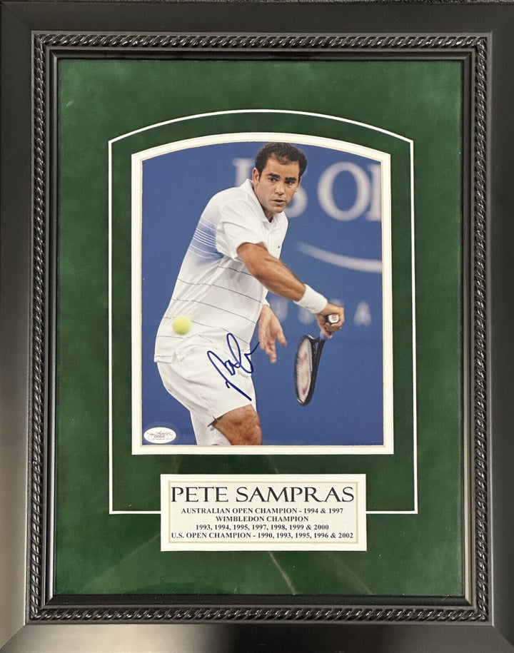 Pete Sampras Autographed Framed 8x10 Photo PSA/DNA COA