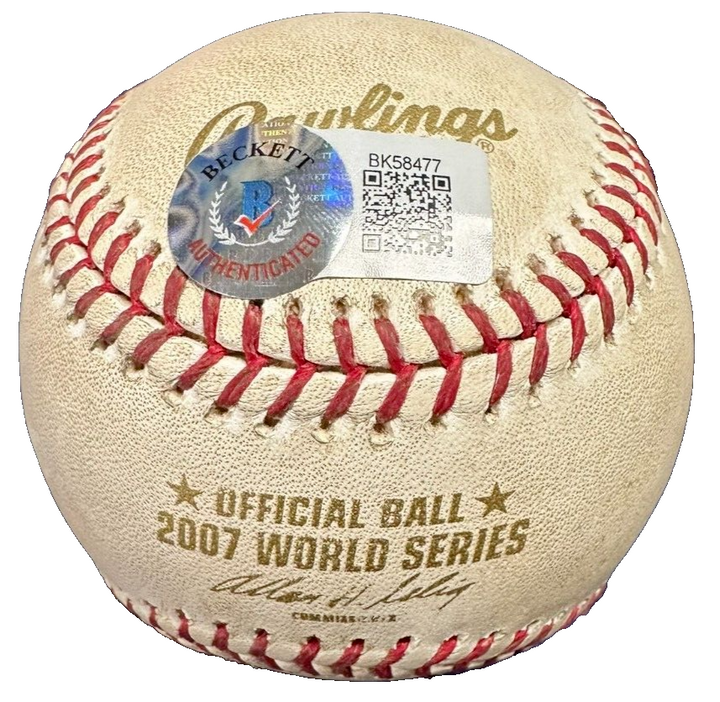 David Ortiz Autographed Official 2007 World Series Game Issued Baseball BAS