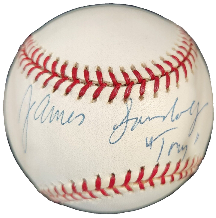 James Gandolfini Autographed ONL Baseball W/ Tony Inscription Steiner Soprano's