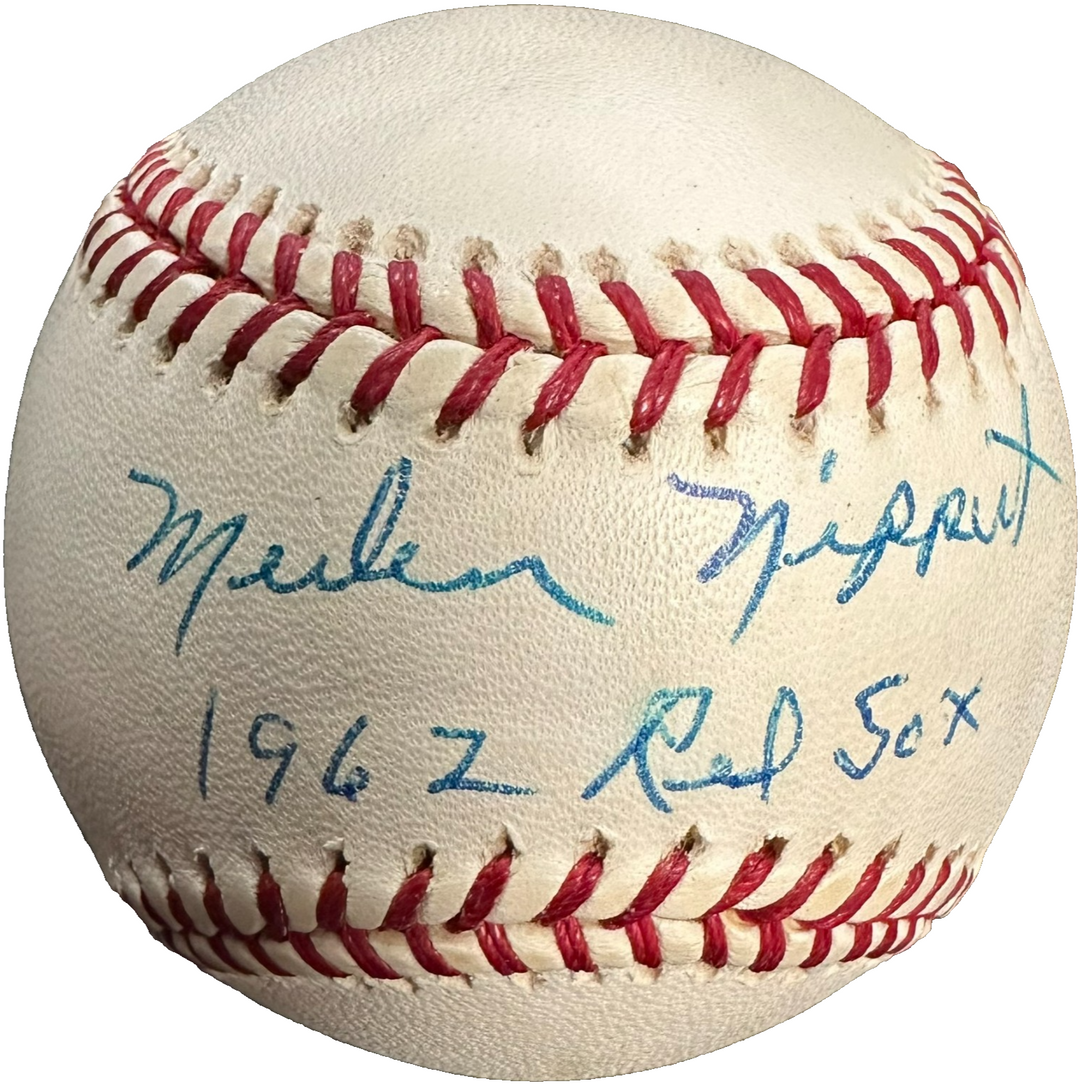 Merlin Nippert Autographed American League Baseball W/ 1962 Red Sox Insc