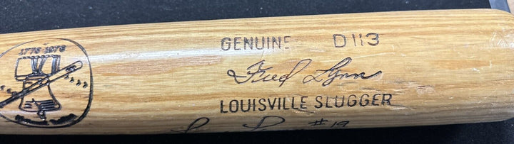 Fred Lynn Autographed 1976 Game Used Hillerich & Bradsby Bicentennial Bat