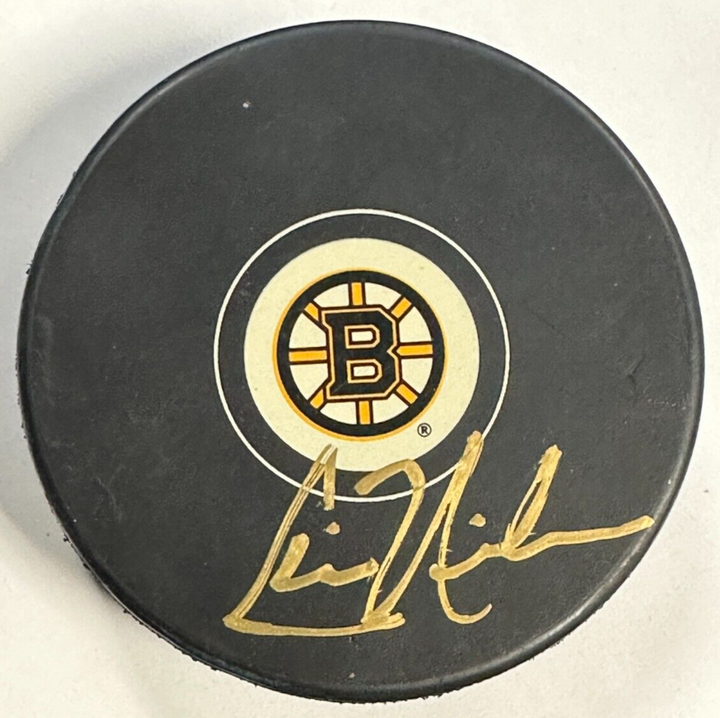 Chris Nilan Autographed Boston Bruins Hockey Puck NHL