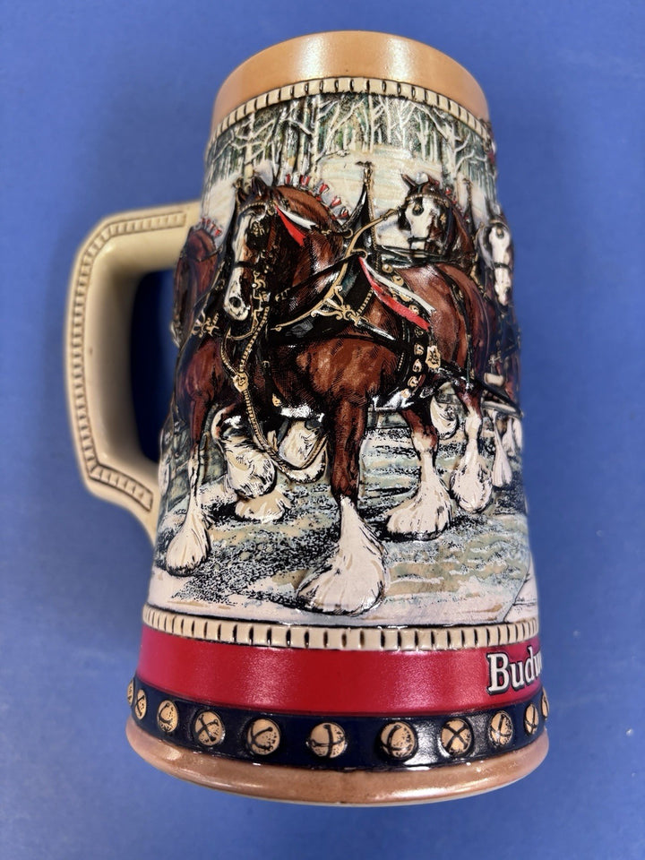 1988 Budweiser Holiday Christmas Stein Mug Collector Series