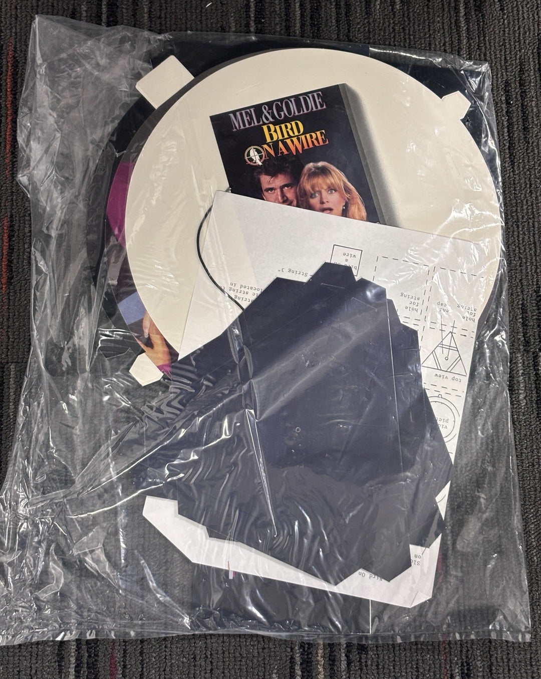 Vintage Bird on A Wire Video Store Movie Hanging Display & Posters Mel Gibson