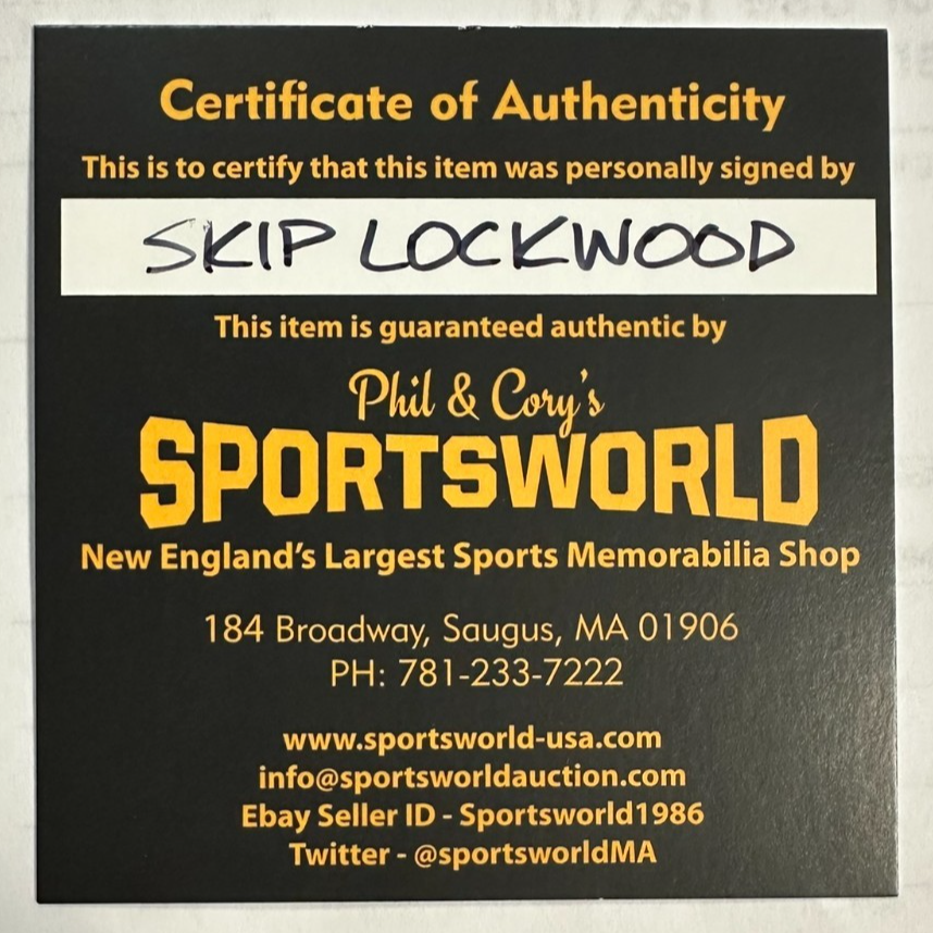 Skip Lockwood Autographed Official Major League Baseball Boston Red Sox