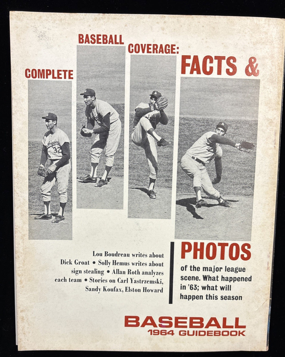 1964 Maco Sportsman Baseball Guidebook Dick Grout St Louis Cardinals