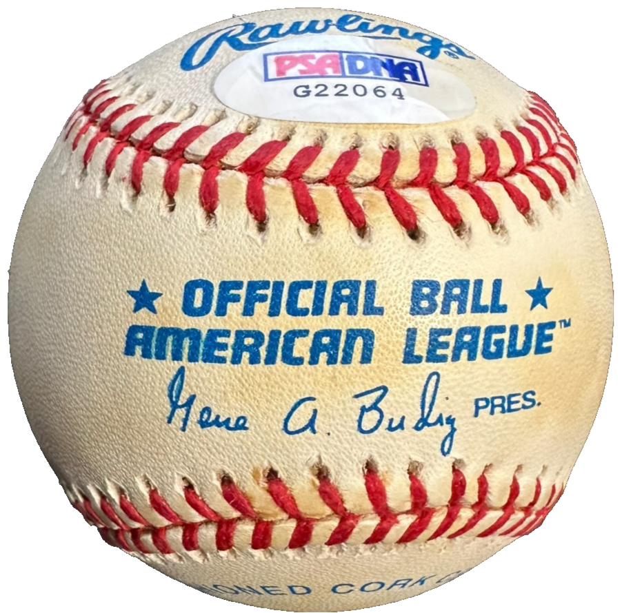Tommy Byrne Autographed Official American League Baseball PSA/DNA Yankees