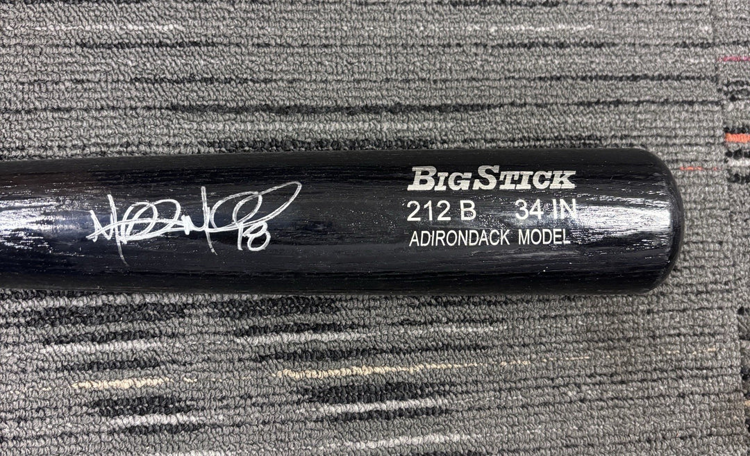 Mitch Moreland Signed Autographed Rawlings Big Stick Model Black Bat Red Sox