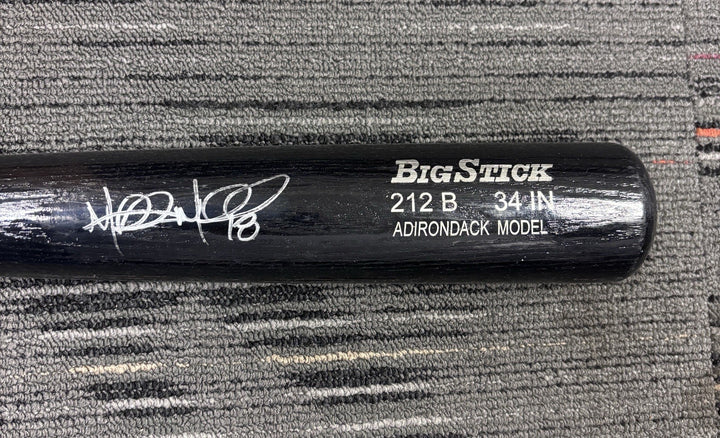 Mitch Moreland Signed Autographed Rawlings Big Stick Model Black Bat Red Sox
