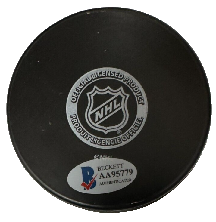 Dave Shaw Autographed New York Rangers Hockey Puck BAS NHL