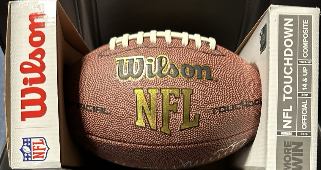 Anthony Munoz Autographed Wilson NFL Football W/ HOF 98 Insc Bengals