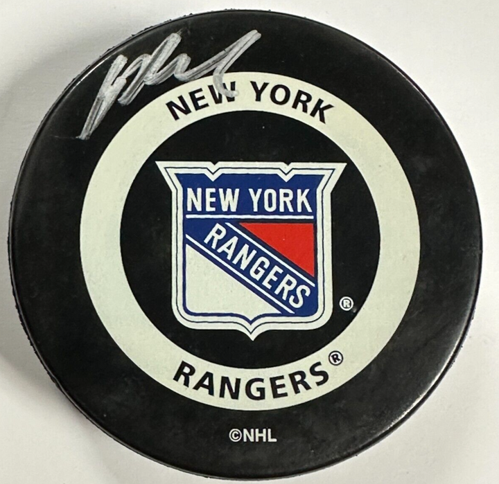 Pavel Bure Autographed New York Rangers Official Game Hockey Puck HOF