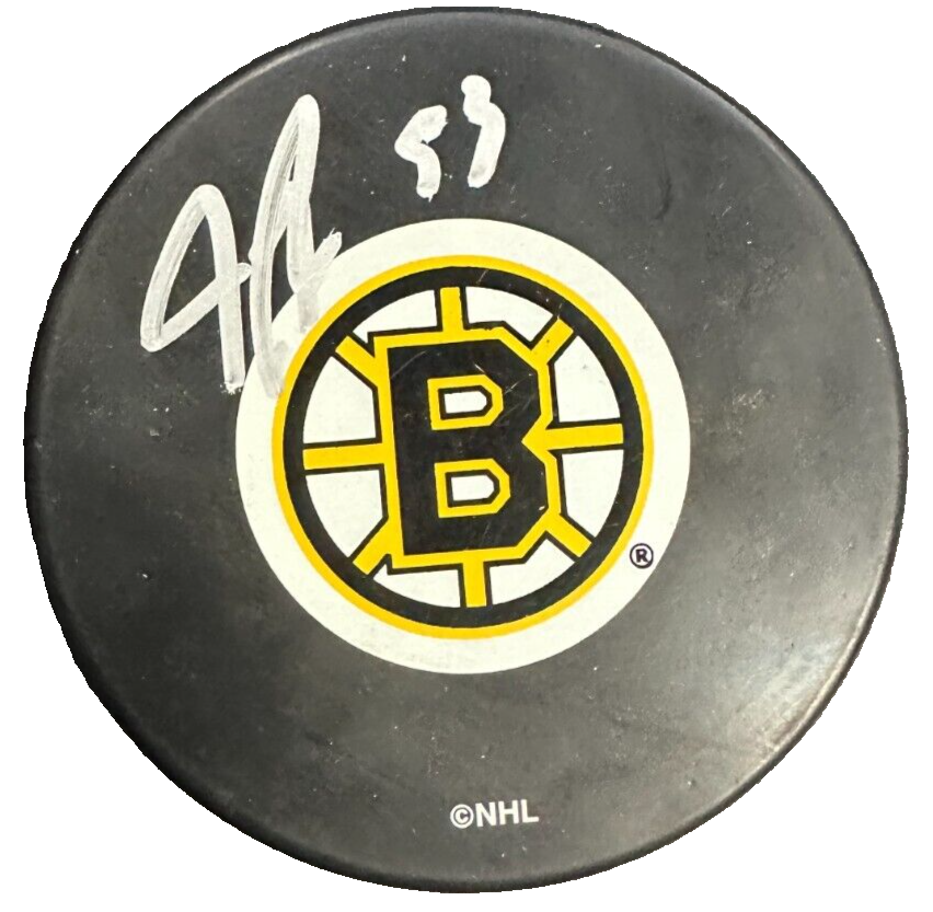 Jeremy Reich Autographed Boston Bruins Hockey Puck NHL