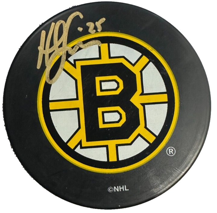 Hal Gill Autographed Boston Bruins Hockey Puck NHL