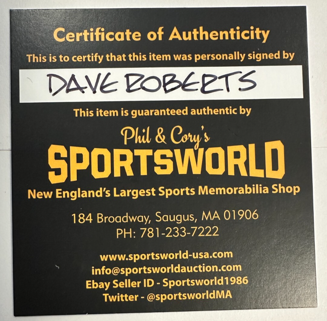 Dave Roberts Autographed Fenway Park 100th Anniversary Baseball Red Sox