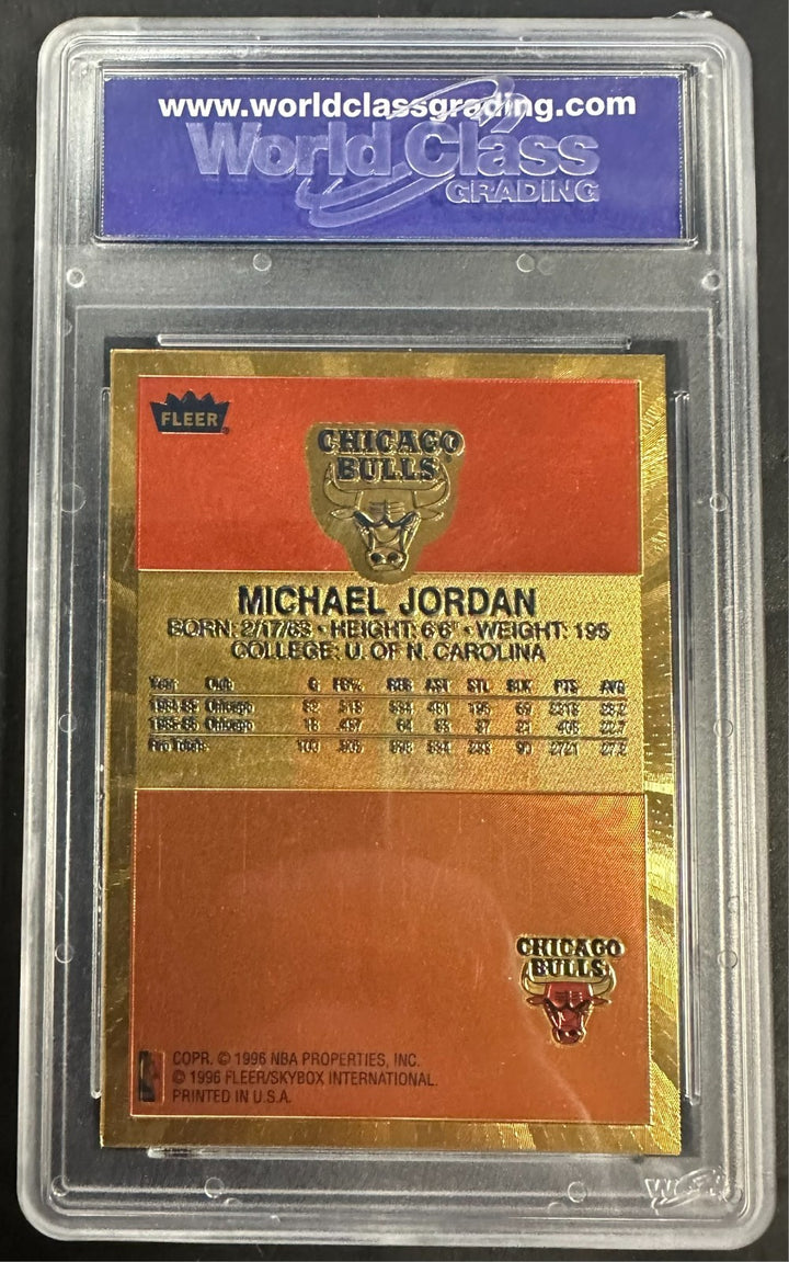 1996-97 Fleer Michael Jordan 10th Anniversary Polychrome Gold RC WCG 10 Gem Mint