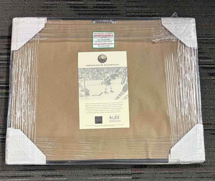 Bobby Orr Signed 8x10 Game Photo Framed Great North Road COA Boston Bruins