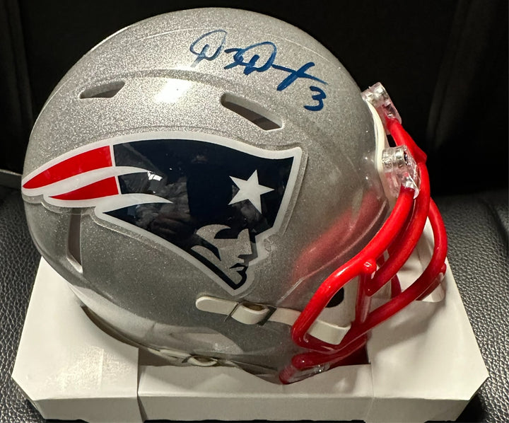 DeMario "Pop" Douglas Autographed New England Patriots Mini Helmet