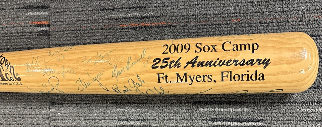 2009 Red Sox Fantasy Camp Signed Baseball Bat Lyons Campbell Bell Etc.