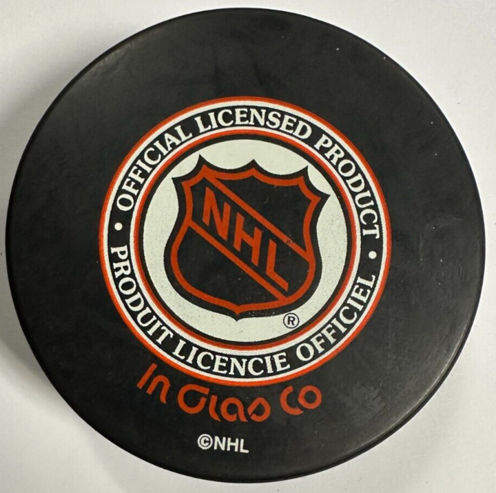 Dan Bouchard Autographed Quebec Nordiques Hockey Puck NHL