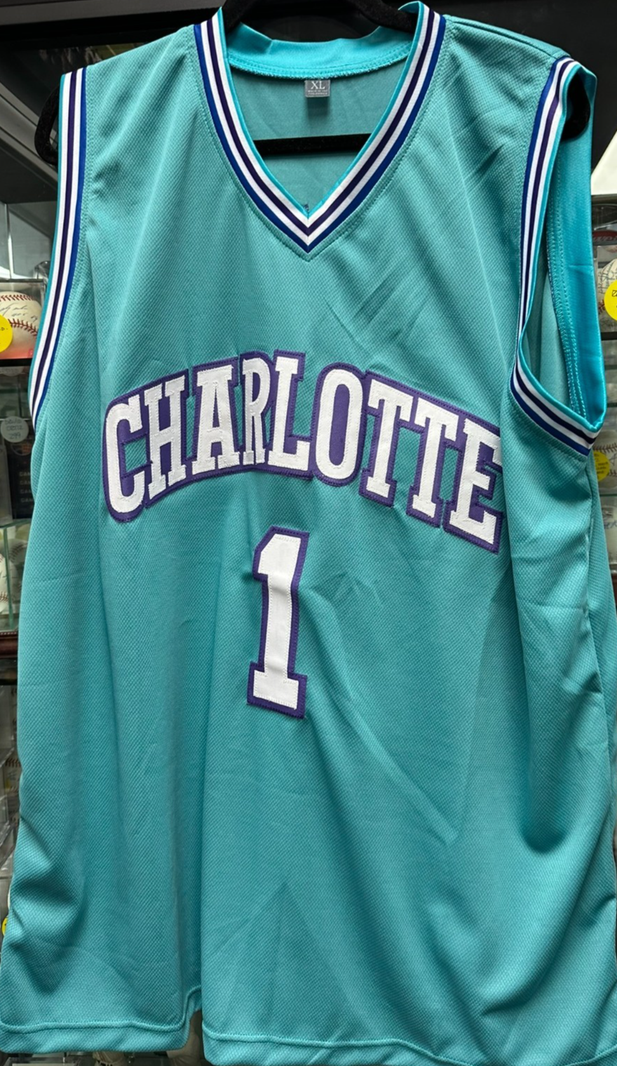 Muggsy Bouges Autographed Charlotte Hornets Custom Jersey NBA