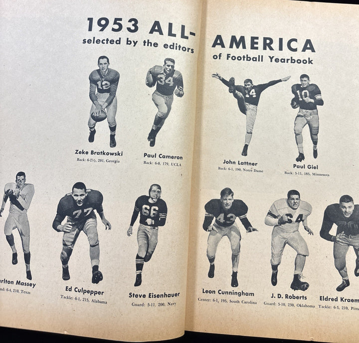 1953 TRUE FOOTBALL YEARBOOK JOHNNY LATTNER NOTRE DAME FIGHTING IRISH