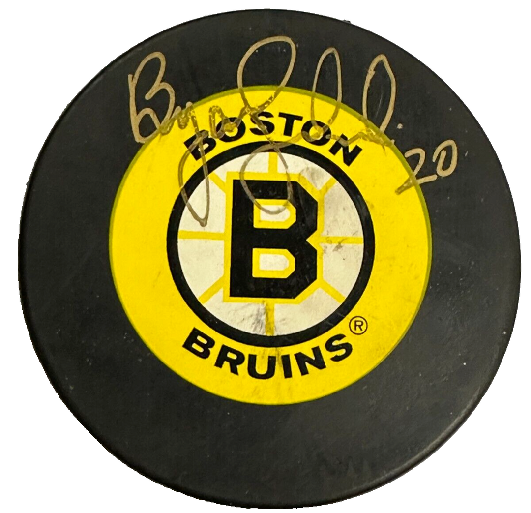 Bryan Smolinski Autographed Boston Bruins Hockey Puck BAS
