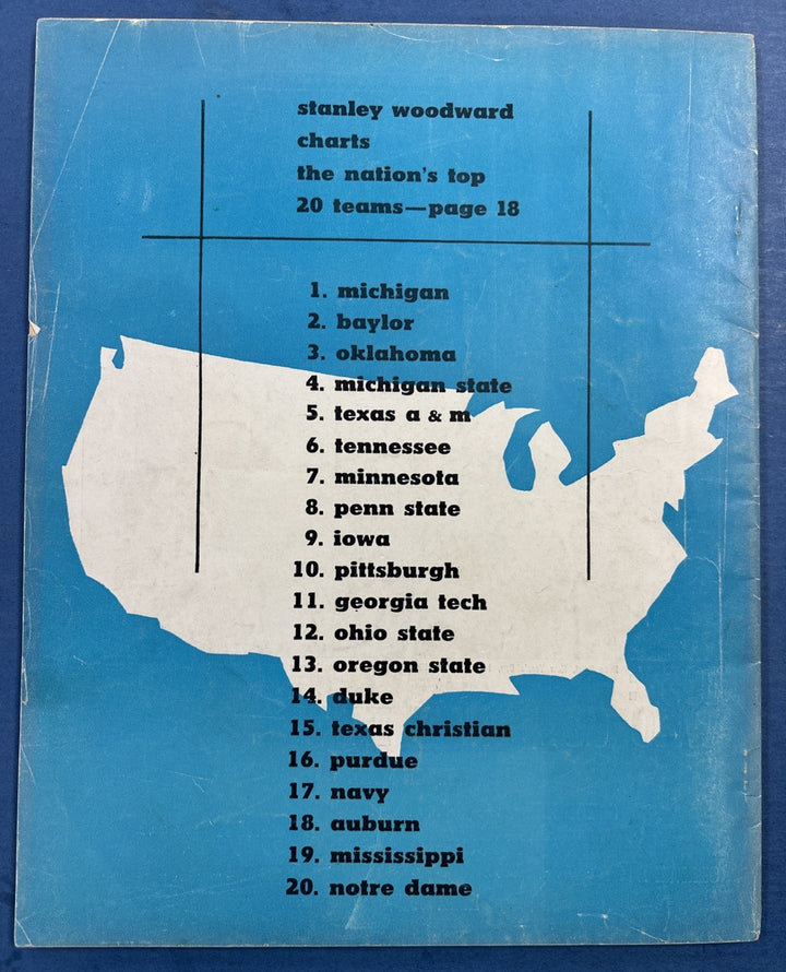 Stanley Woodward's Football Magazine 1957 Bobby Cox Minnesota QB