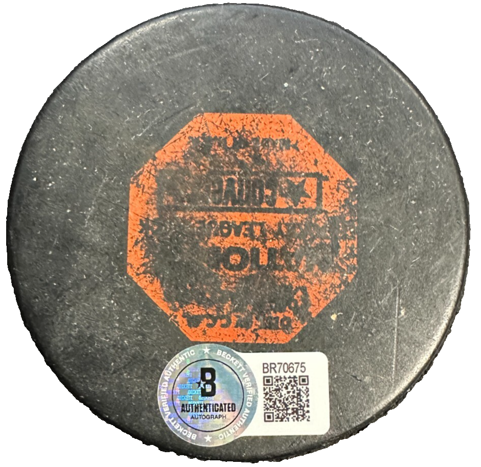 Willie O’Ree Autographed 1960's Boston Bruins Art Ross Puck W/ HOF 2018 BAS
