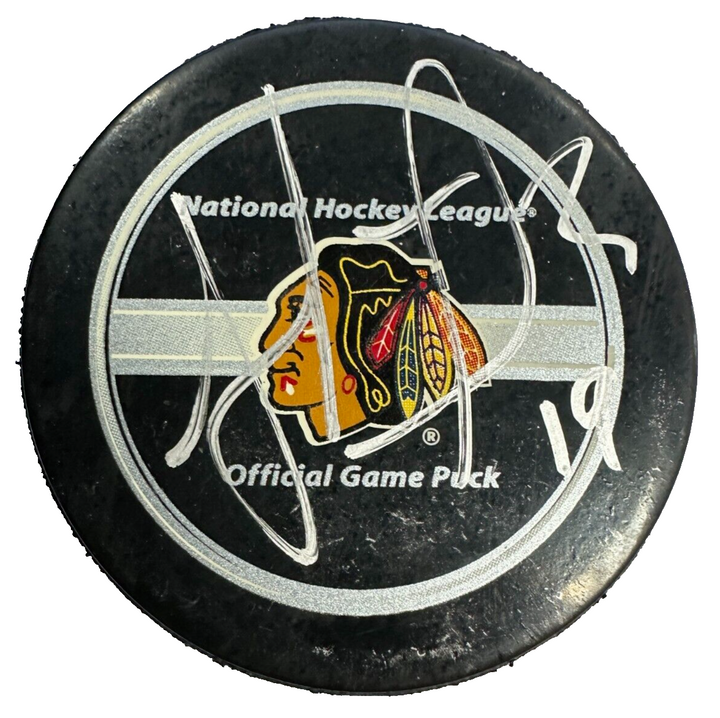 Jonathan Toews Autographed Chicago Blackhawks Game Puck NHL BAS