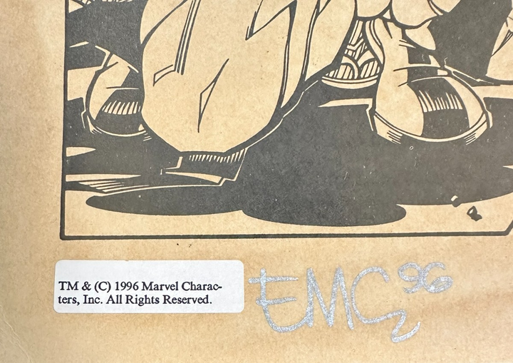 Ed McGuinness & Norman Lee Autographed 1996 Marvel Wolverine Sketch JSA