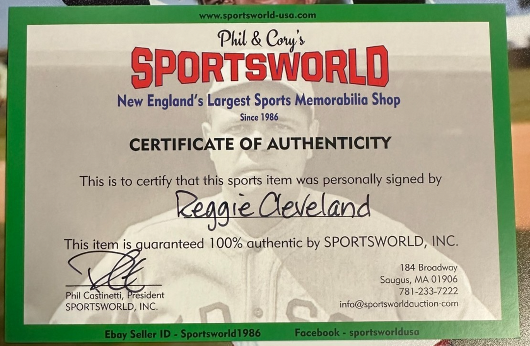 Reggie Cleveland Autographed Boston Red Sox 8x10 Photo