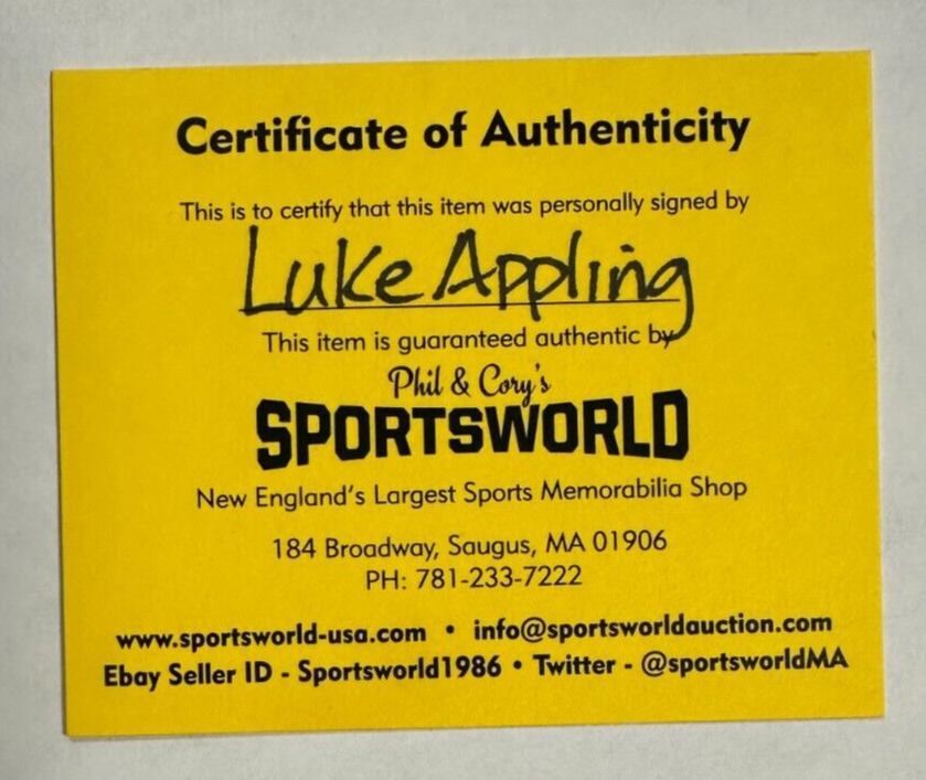 Luke Appling Autographed American League Baseball HOF White Sox