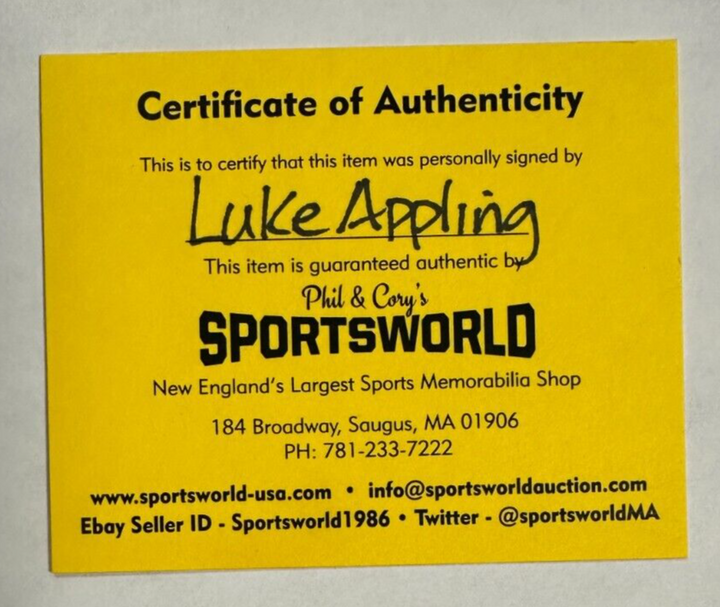 Luke Appling Autographed American League Baseball HOF White Sox