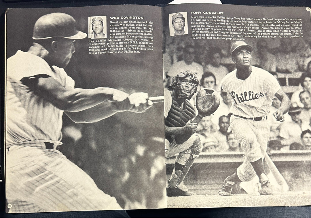 1965 Philadelphia Phillies Baseball Yearbook Bunning Wise Allen Callison