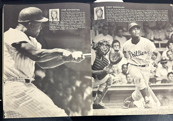 1965 Philadelphia Phillies Baseball Yearbook Bunning Wise Allen Callison