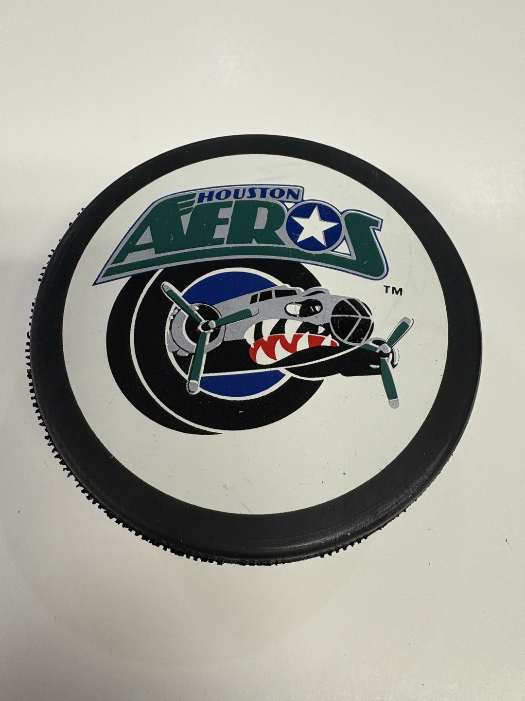 Vintage IHL Houston Aeros Official Hockey Puck