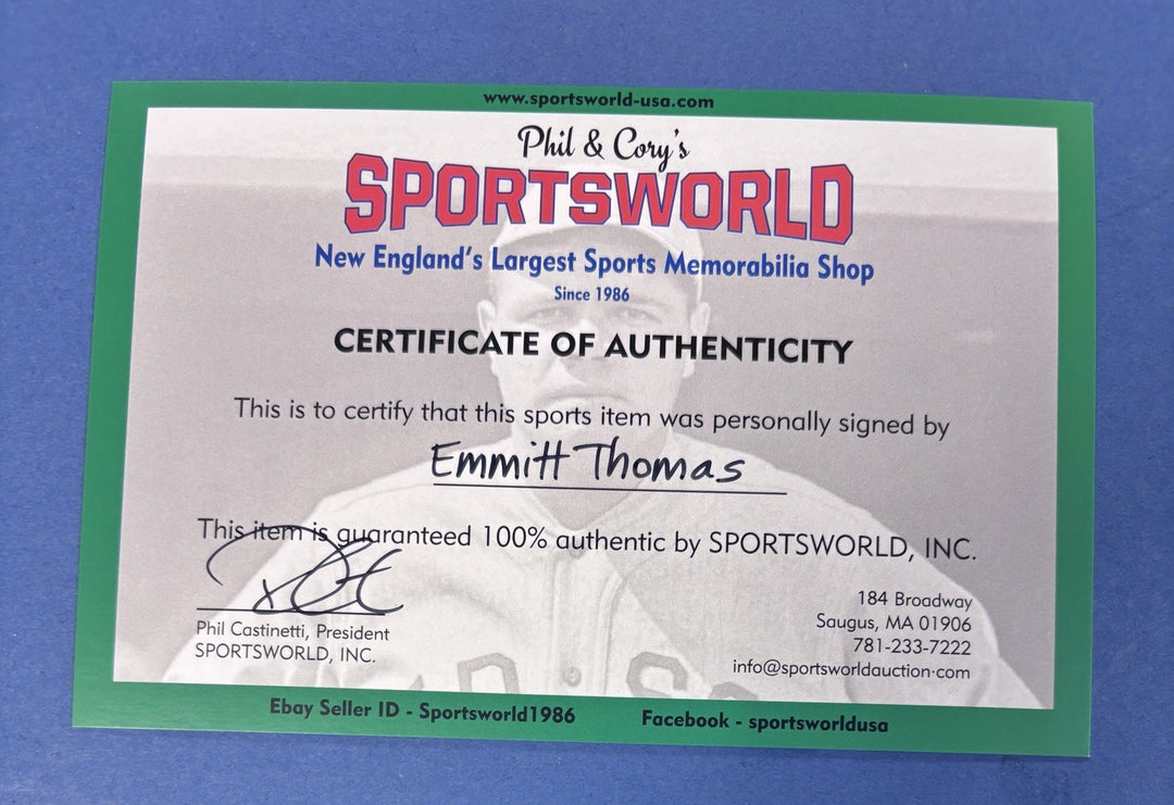 Emmitt Thomas HOF Signed Wilson Football Kansas City Chiefs Sportsworld COA